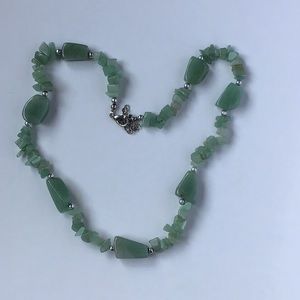 Green Polished Agate Necklace